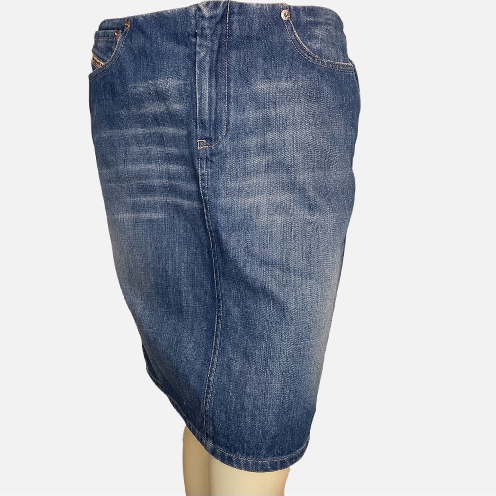 Diesel Blue Jean Denim Midi Skirt
